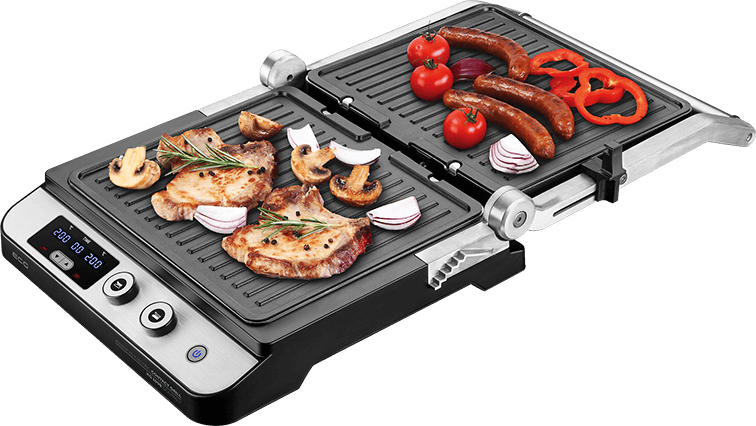 ECG KG 1000 gourmet kontaktgrill KG1000 2 független termosztáttal
