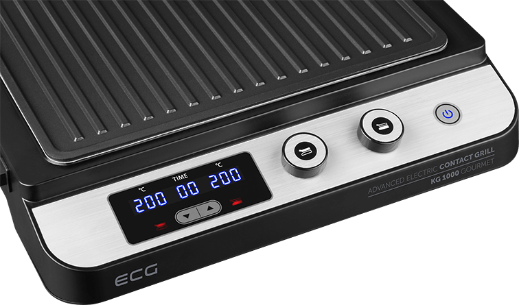 ECG KG 1000 gourmet kontaktgrill KG1000 2 független termosztáttal