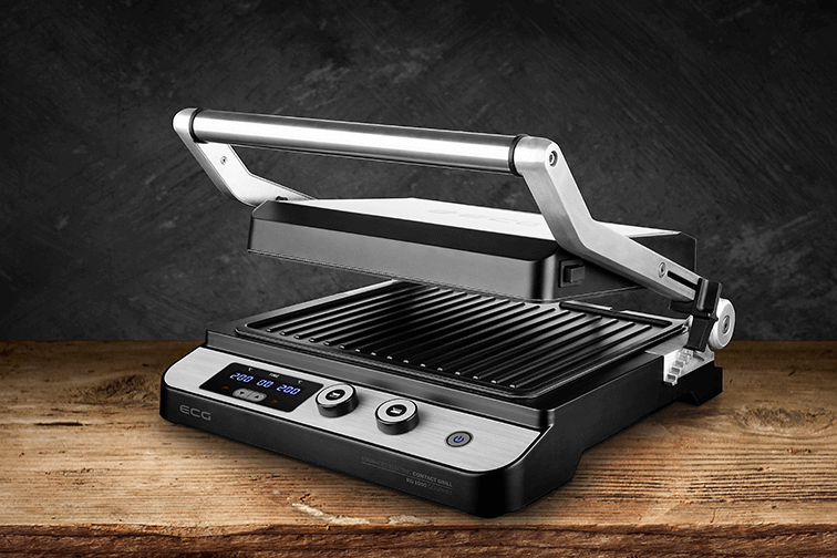 ECG KG 1000 gourmet kontaktgrill KG1000 2 független termosztáttal