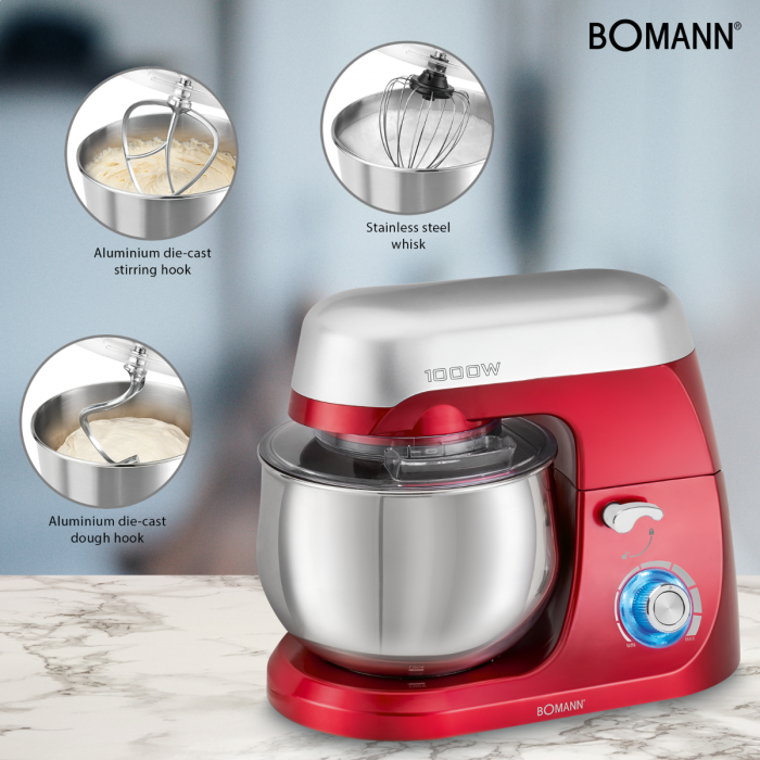 Bomann KM 6009 CB piros konyhai robotgép 1000W