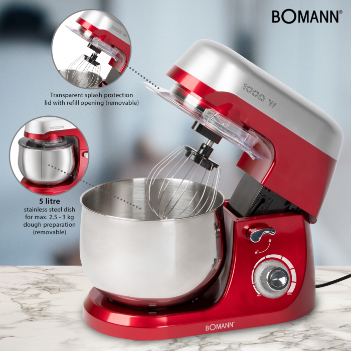 Bomann KM 6009 CB piros konyhai robotgép 1000W