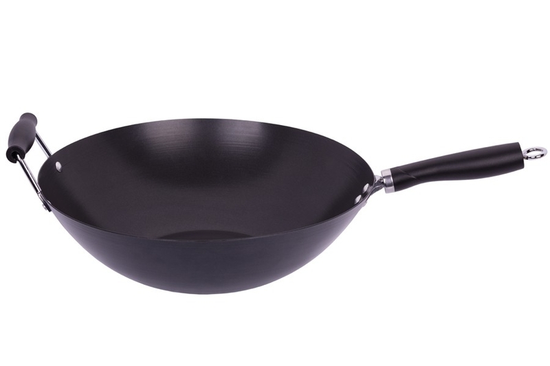 MPM SPC2 wok 35cm-es serpenyő szénacél anyagú indukciós tűzhelyen is használható