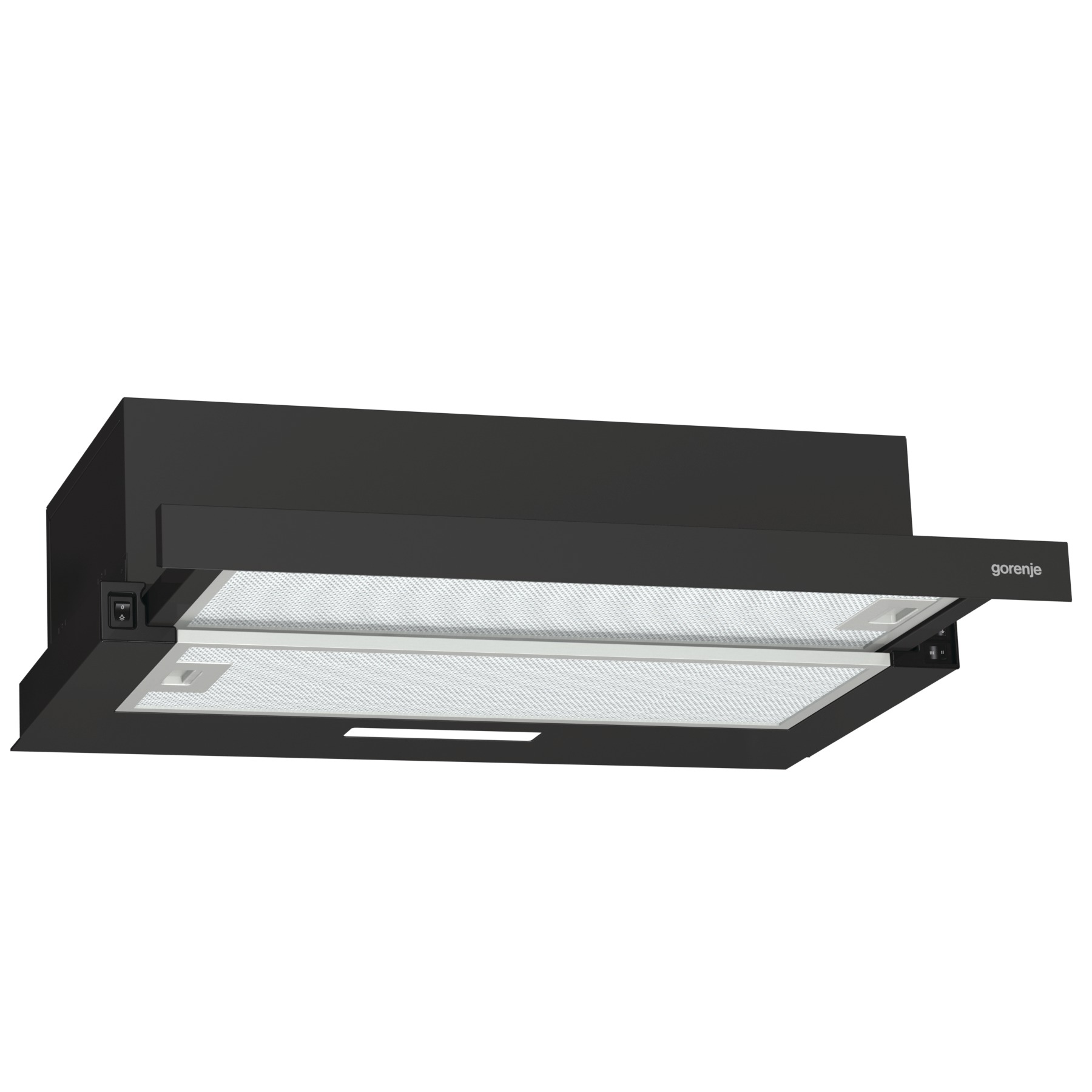 Gorenje TH60E3B fekete beépíthető teleszkópos konyhai elszívó, 60 cm széles