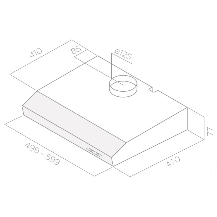 Elica VERVE 60cm szürke PRF0086554B szabadonálló páraelszívó