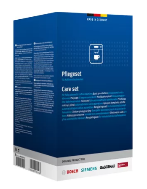 Bosch 00312090 kávéfőző ápoló készlet  4x 250 ml folyékony vízkőmentesítő és 10 x tisztító tabletta (2,2 g)