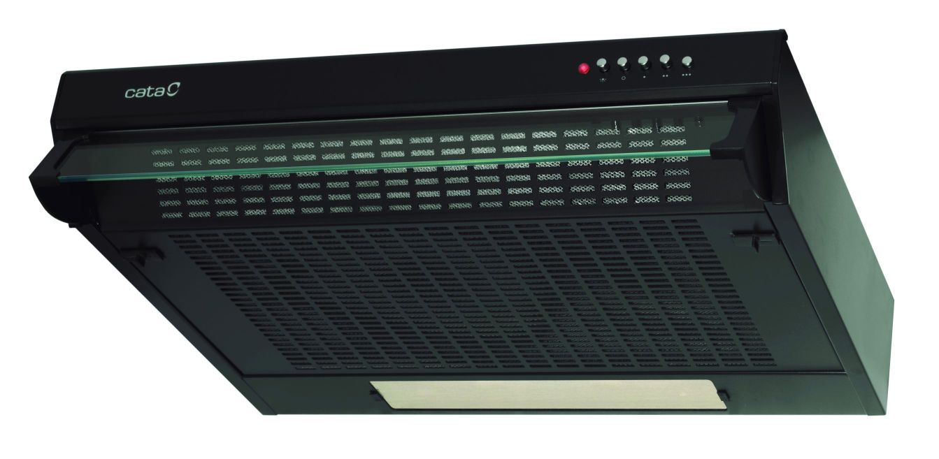 CATA F-2060 BK/L FEKETE 60cm konyhai elszívó mosható fém zsírszűrővel 