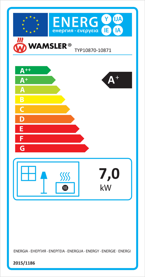 WAMSLER PRIMO íves kandalló 7 kW