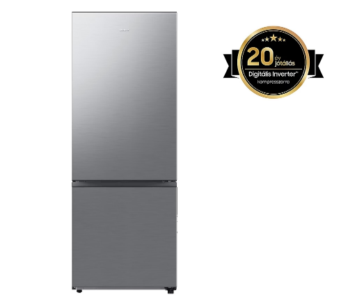 Samsung B53DG706CS9EO NoFrost alulfagyasztós kombinált hűtőszekrény,WIFI, 370/168L, SmartThings MI Energia üzemmóddal,Digitális Inverter Kompresszor, 75.9x71.1x203 cm, kifinomult inox