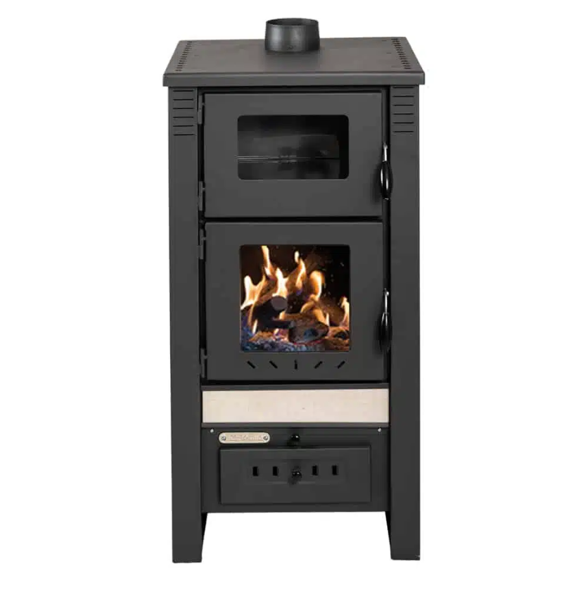 Warnex Taurus csempés sütős kandalló bézs oldalburkolattal, 12kW 