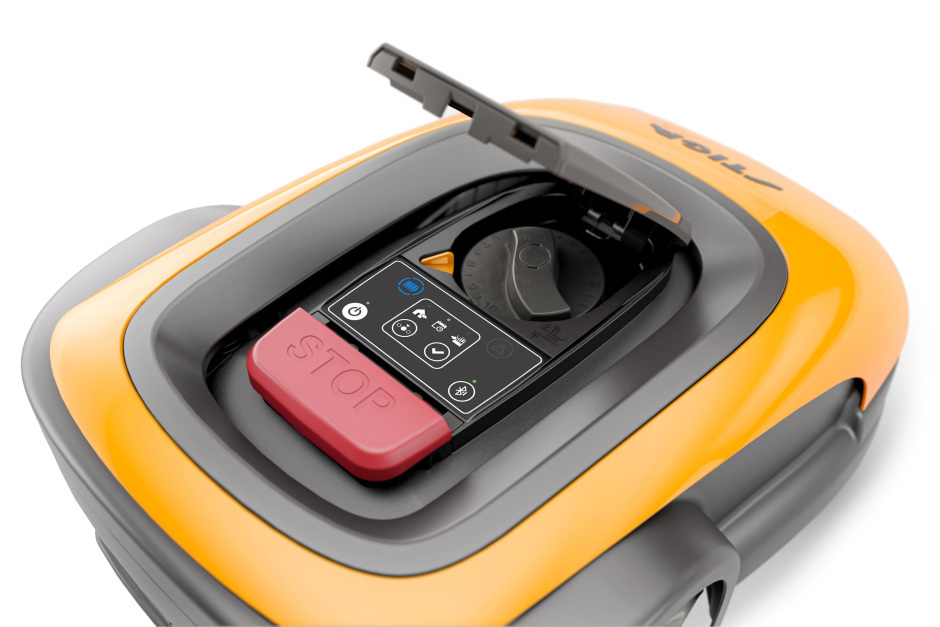 Stiga G 300 robotfűnyíró,emelésérzékelő, akadályérzékelő, esőérzékelő,lopásriasztás,dokkoló,automatikus töltéshez visszatérés vezetéken,RBW