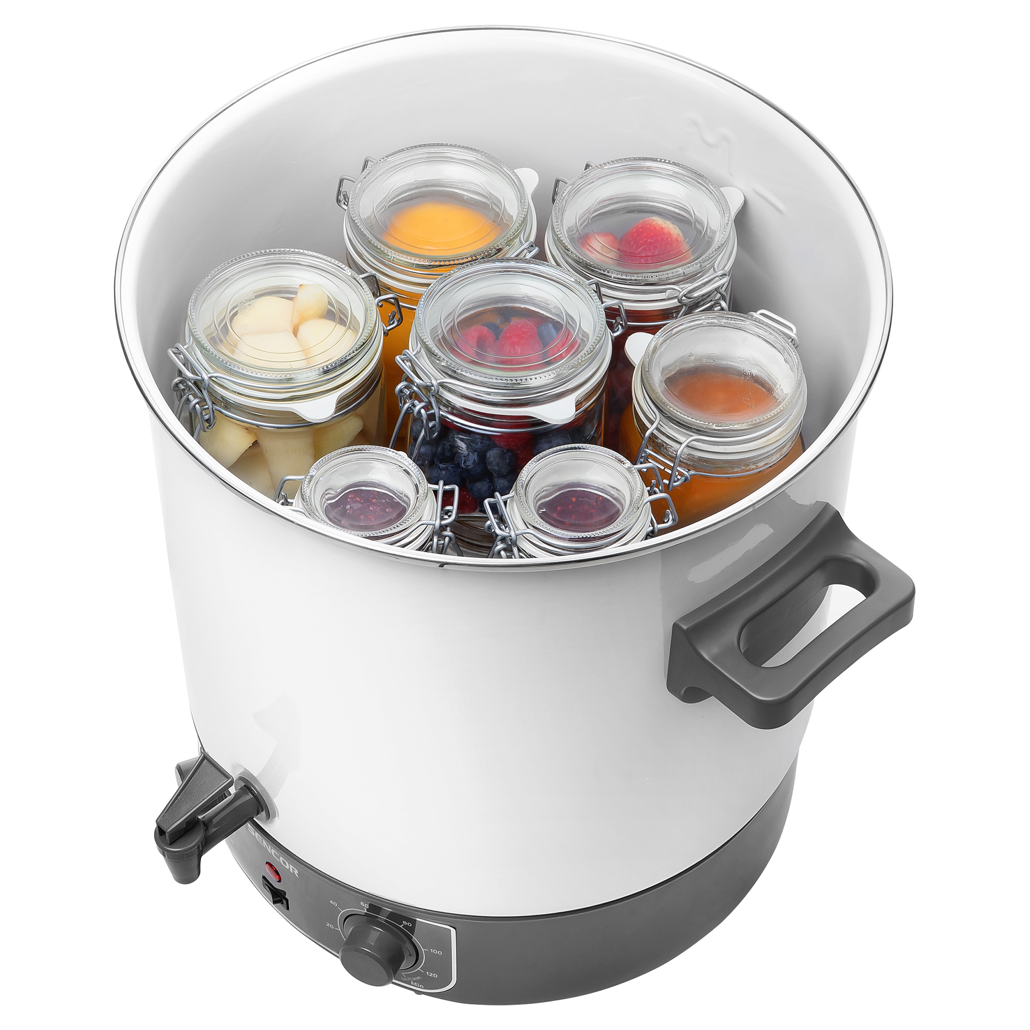 Sencor SPP 2100WH befőző edény 27 liter termosztát 30 °C és 100 °C SPP2100WH