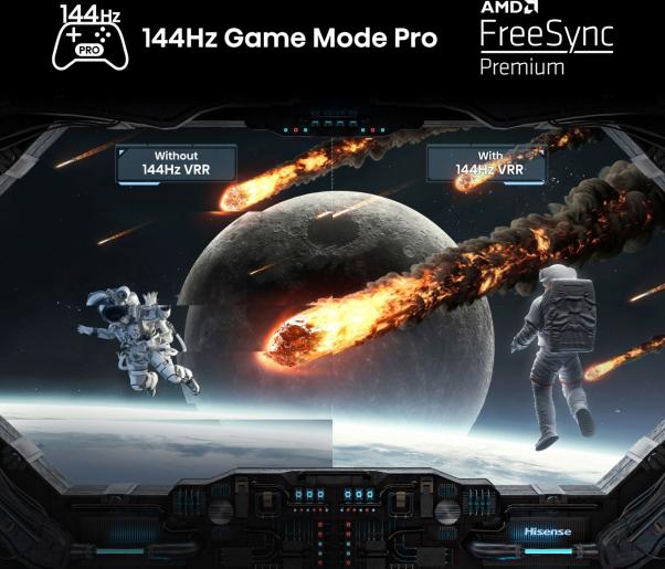 Hisense 55E7NQPRO 55" 139 cm 4K UHD Smart QLED TV 144Hz Game Mode PRO