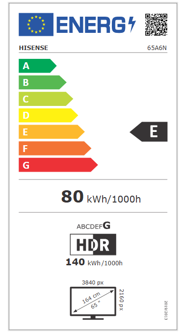 Hisense 65A6N 4K UHD Smart LED 65", 164 cm TV