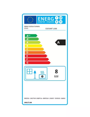 Warnex Termo Elegant LUX íves kandalló piros csempe oldal 8kW