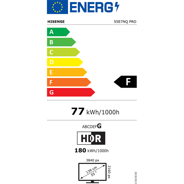 Hisense 55E7NQPRO 55" 139 cm 4K UHD Smart QLED TV 144Hz Game Mode PRO