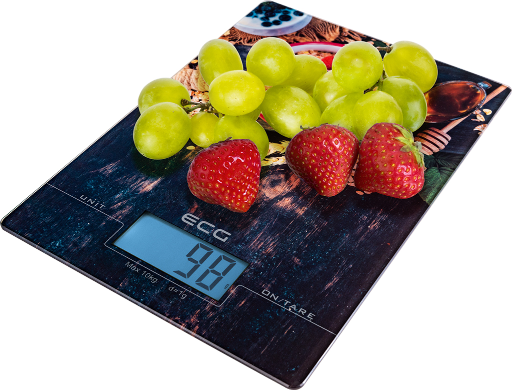 ECG KV1021 konyhai mérleg, 10 kg max. tömeg, nagyméretű LCD kijelző háttérvilágítással