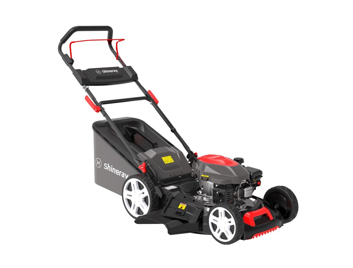 Shineray SRCS-51D3 benzines fűnyíró, hátsó és oldalsó kiszórás, mulcsozás, gyűjtés 4 in 1, 51cm vágószélesség, 3.8 kW
