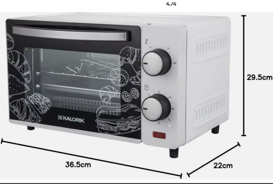Kalorik TKG OT2021WHLD fehér minisütő hőfokszabályzóval: 90-230 ° C OT2021WHLD