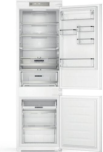 Whirlpool WHC18 T574 P beépíthető Total No Frost alulfagyasztós kombinált hűtőszekrény, MultiFreshbox, Fresh Box+, C kat.,LED kijelző, vakáció mód, Metal Multi flowPrémium belső 177x54x54,5 cm