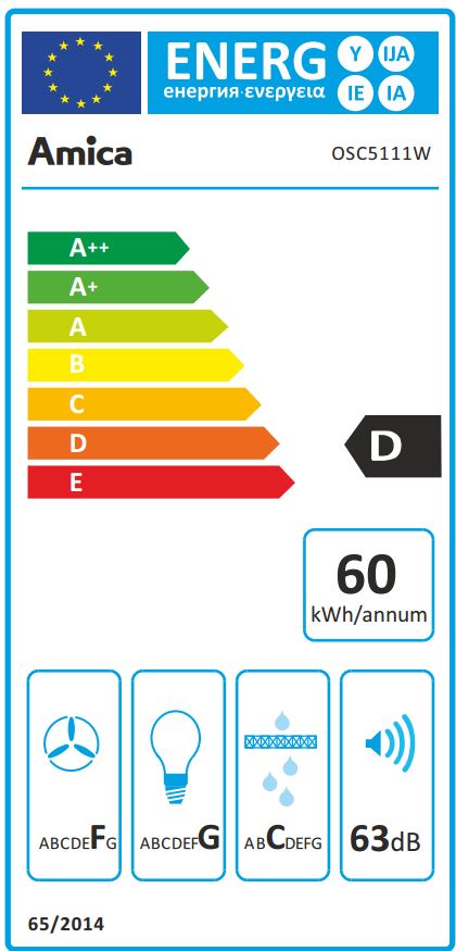 Amica OSC5112W 50cm fehér hagyományos páraelszívó OSC 5112W