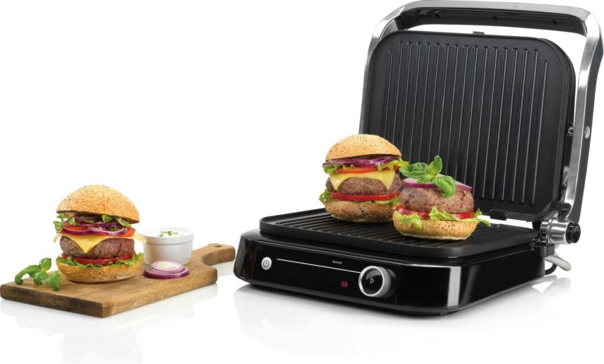 Gorenje GCG2100S Prémium kontakt grill 31x24cm sütő felület 2100W, 7 sütési program
