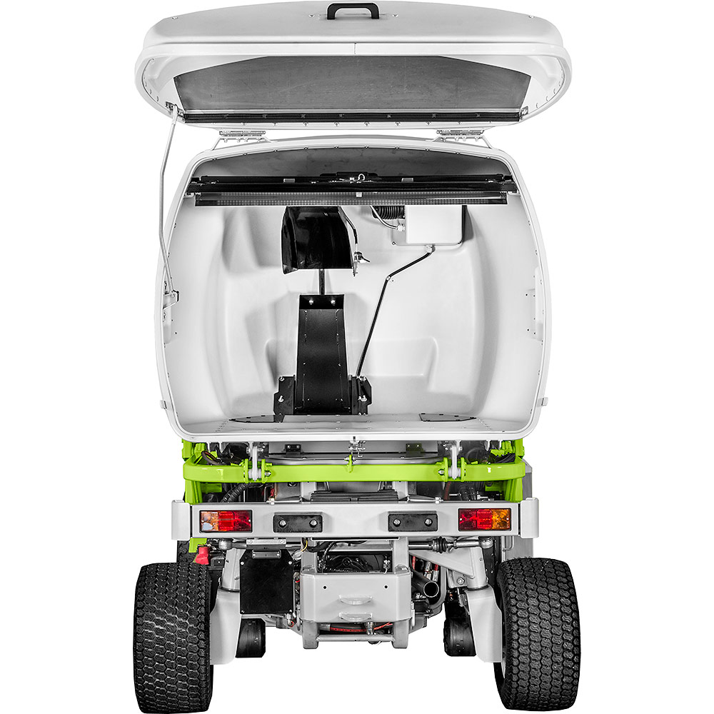 Grillo FD 2200 4WD magas ürítésű frontkaszás fűnyíró traktor,hidrosztatikus váltóval,155 cm-es vágóasztallal és 230cm-es magasságig emelhető gyűjtő kosárral