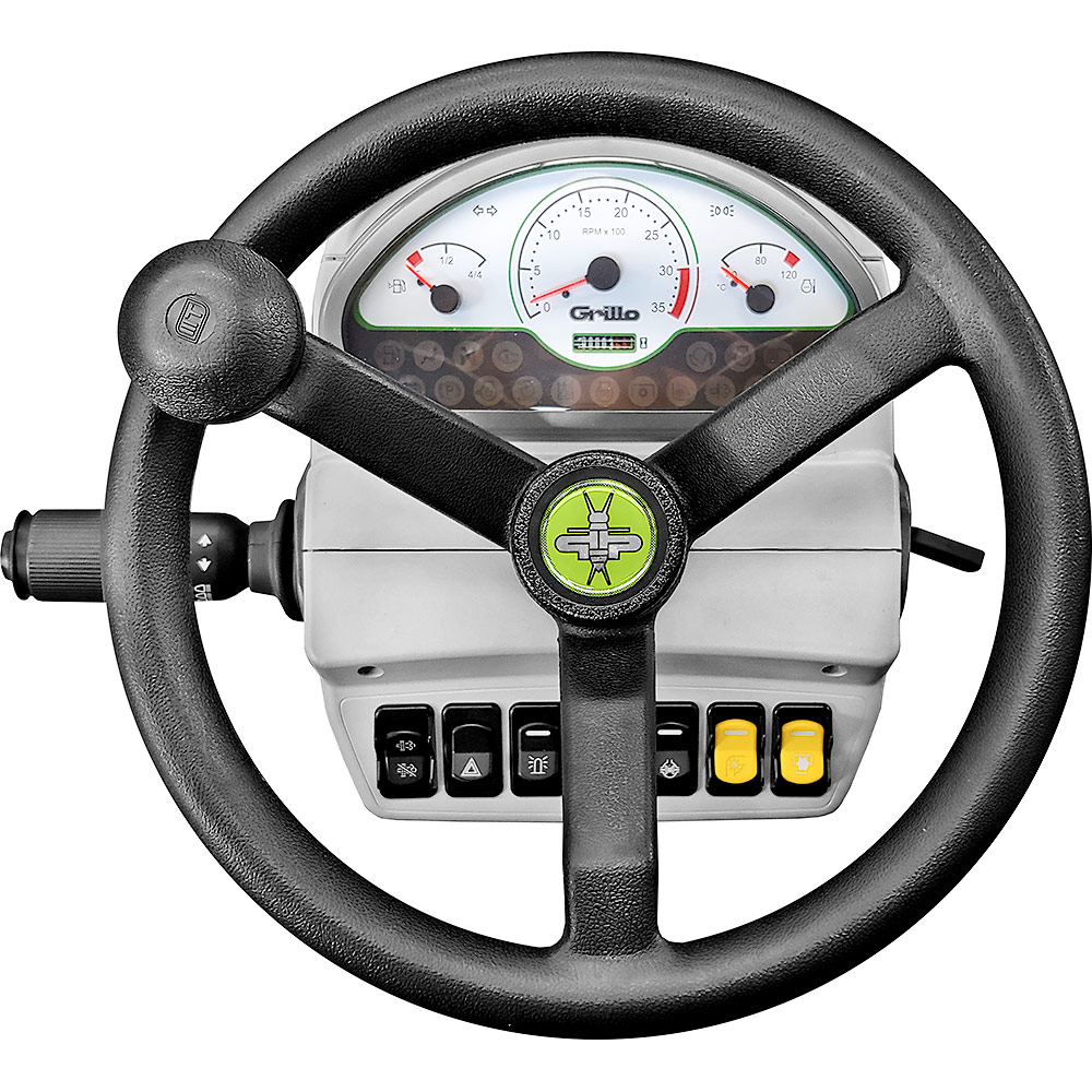 Grillo FD 2200 4WD magas ürítésű frontkaszás fűnyíró traktor,hidrosztatikus váltóval,155 cm-es vágóasztallal és 230cm-es magasságig emelhető gyűjtő kosárral