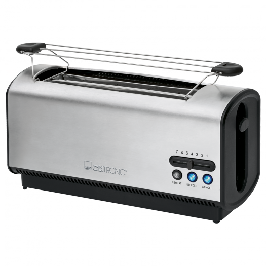 Clatronic TA 3687 hosszú szeletes kenyérpirító inox TA3687