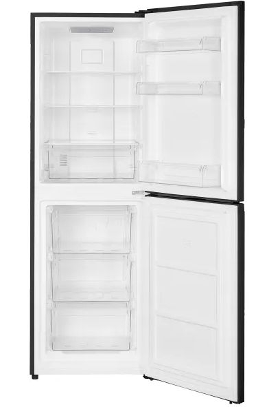 MPM MPM-230-FF-54 No Frost fekete alulfagyasztós kombinált hűtőszekrény, 144/86L, 55x64x166 cm 