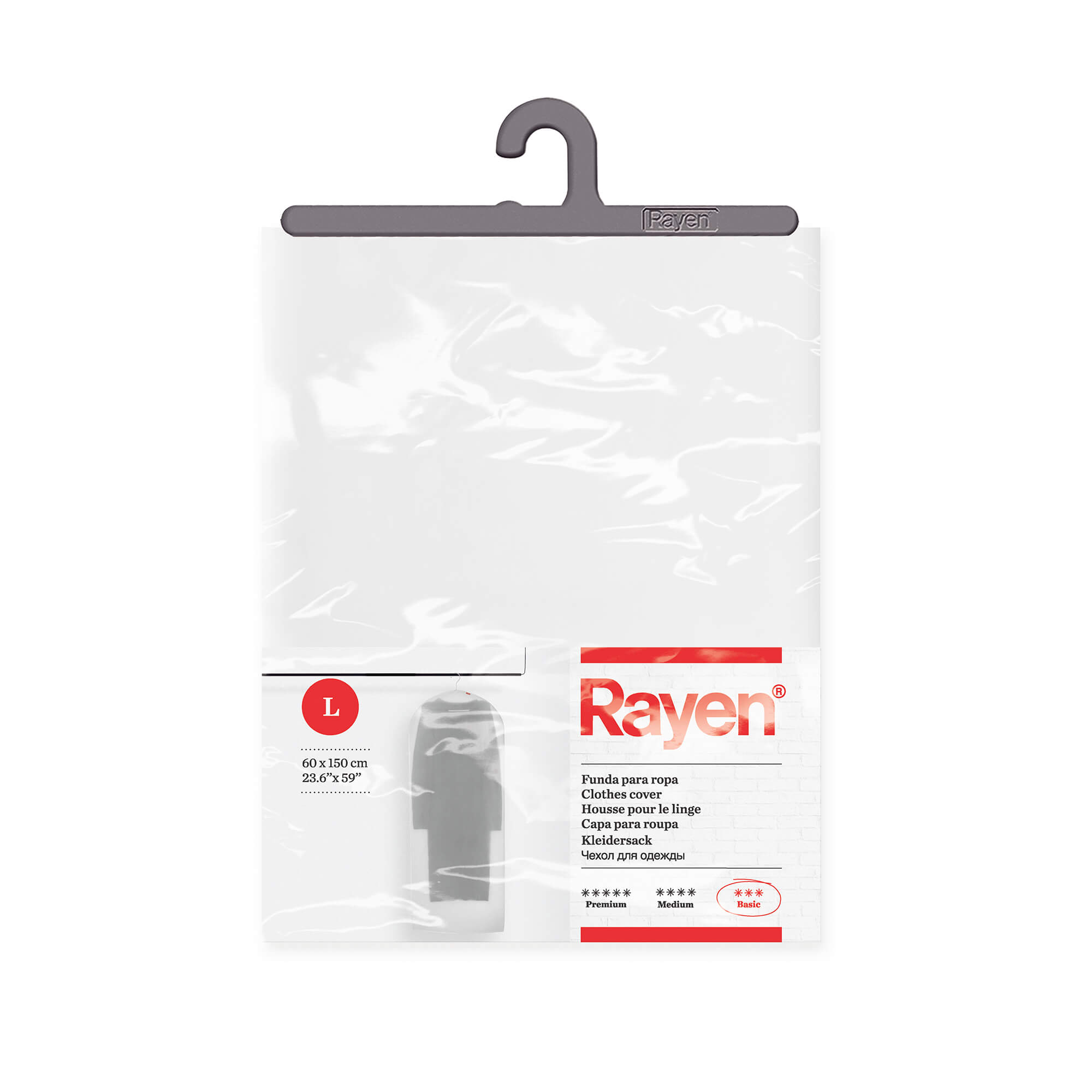 Rayen 203201 ruhatároló ruhavédő zsák 60X150 cm 203211