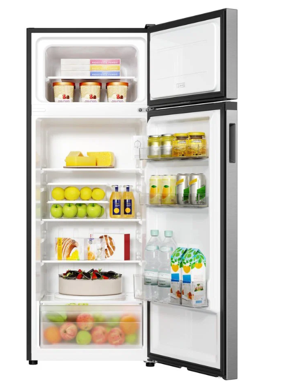 Candy CNDQ2S514EX felülfagyasztós kombinált hűtőszekrény, 170/36L, 54.5x54.6x143 cm, inox szín 