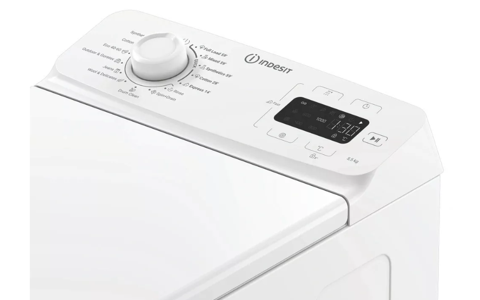Indesit TI5512EMTEE felültöltős mosógép, 5.5 kg, 40x60x90 cm