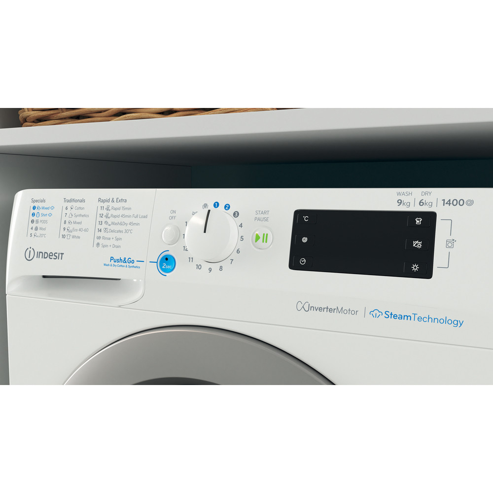 Indesit BDE 96436 EWSV EE mosó-szárítógép, 9/6 kg, 59.5x54x85 cm