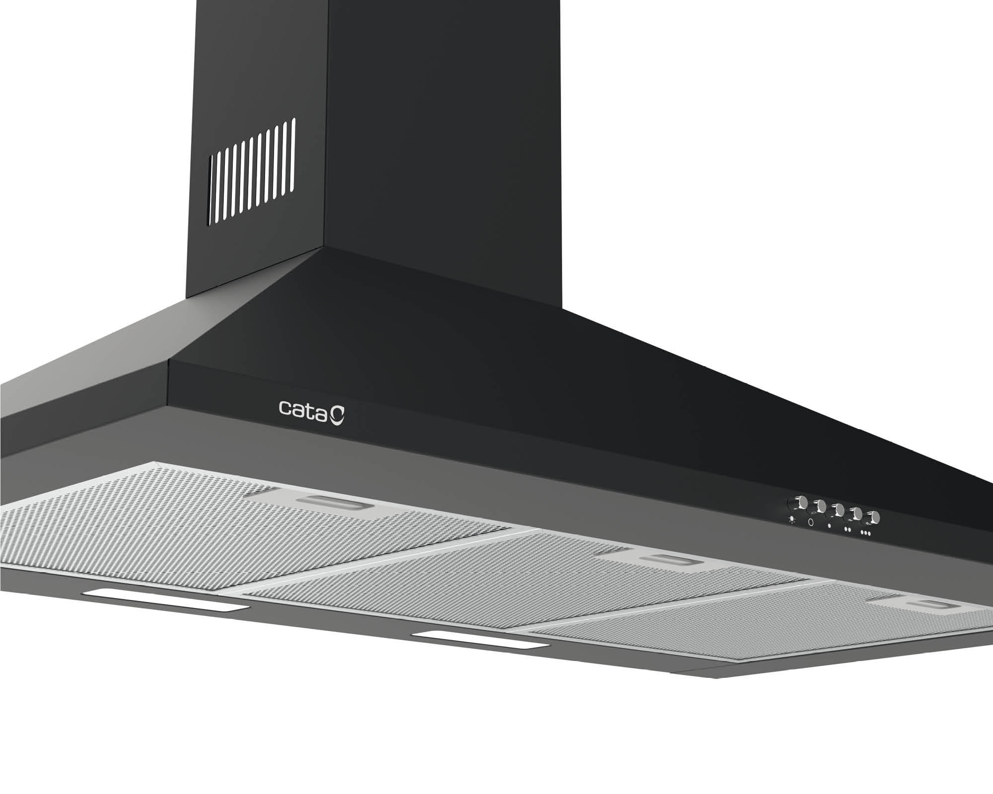 Cata OMEGA 900 BK/M 90cm fekete kürtös konyhai elszívó
