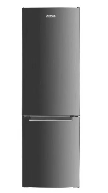 MPM MPM-285-KB-31/E kombinált alulfagyasztós hűtőszekrény, 191/71L, 55x58x180 cm, inox szín, MPM285KB31