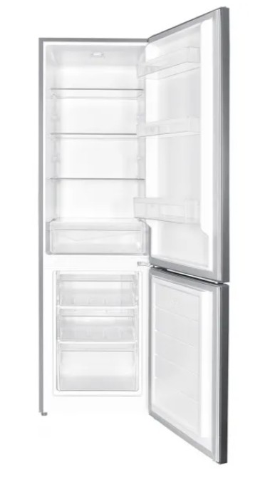 MPM MPM-285-KB-31/E kombinált alulfagyasztós hűtőszekrény, 191/71L, 55x58x180 cm, inox szín, MPM285KB31