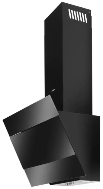 Amica OKC624S beépíthető falra szerelhető döntött kürtös konyhai elszívó, 60x35x133 cm, feketére festett acél szín 