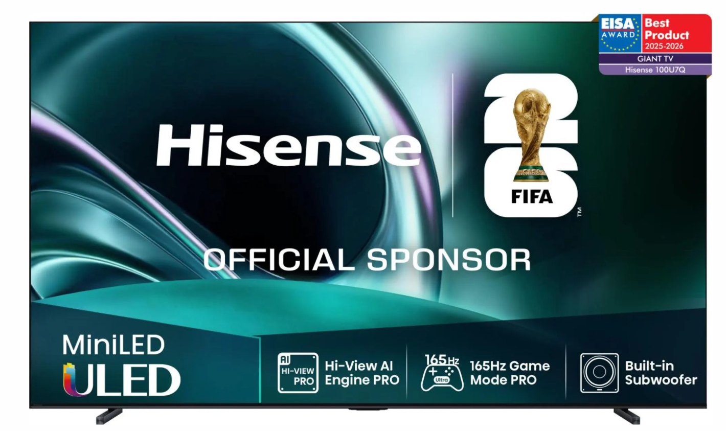 Hisense 100U7Q 4K UHD Smart MiniLED ULED TV, 100", 254 cm