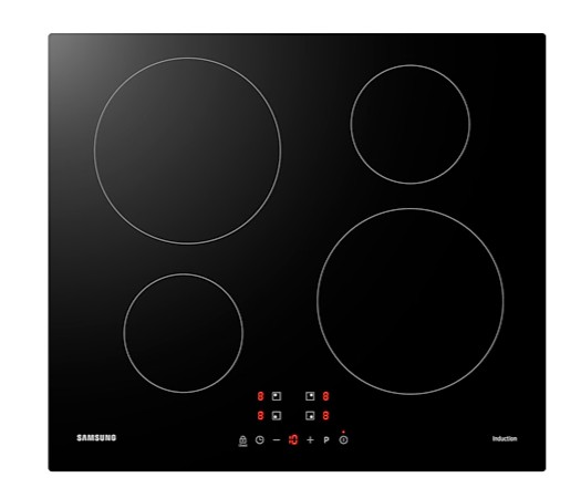 Samsung NZ64M3NM1BB/OL beépíthető indukciós kerámialap, 59x52x5.7 cm, fekete szín 