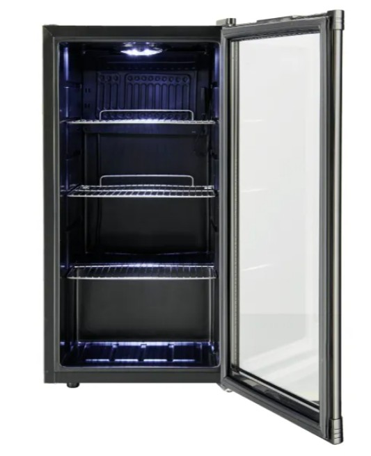 MPM MPM-93-VT-08 borhűtő, 88L, 43x48x83 cm, fekete szín 
