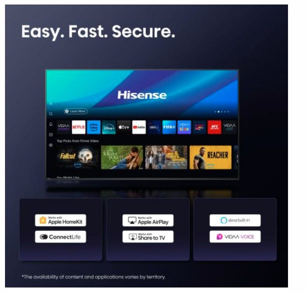 Hisense 50E7QPRO 4K UHD Smart QLED TV, 50", 127 cm 