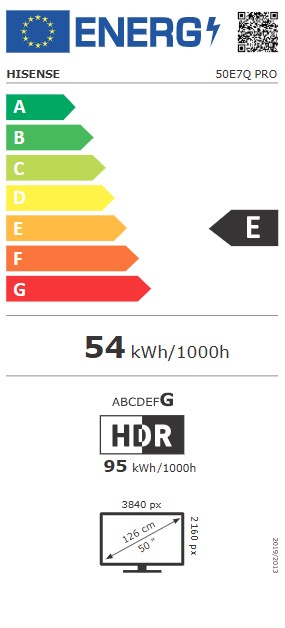 Hisense 50E7QPRO 4K UHD Smart QLED TV, 50", 127 cm 
