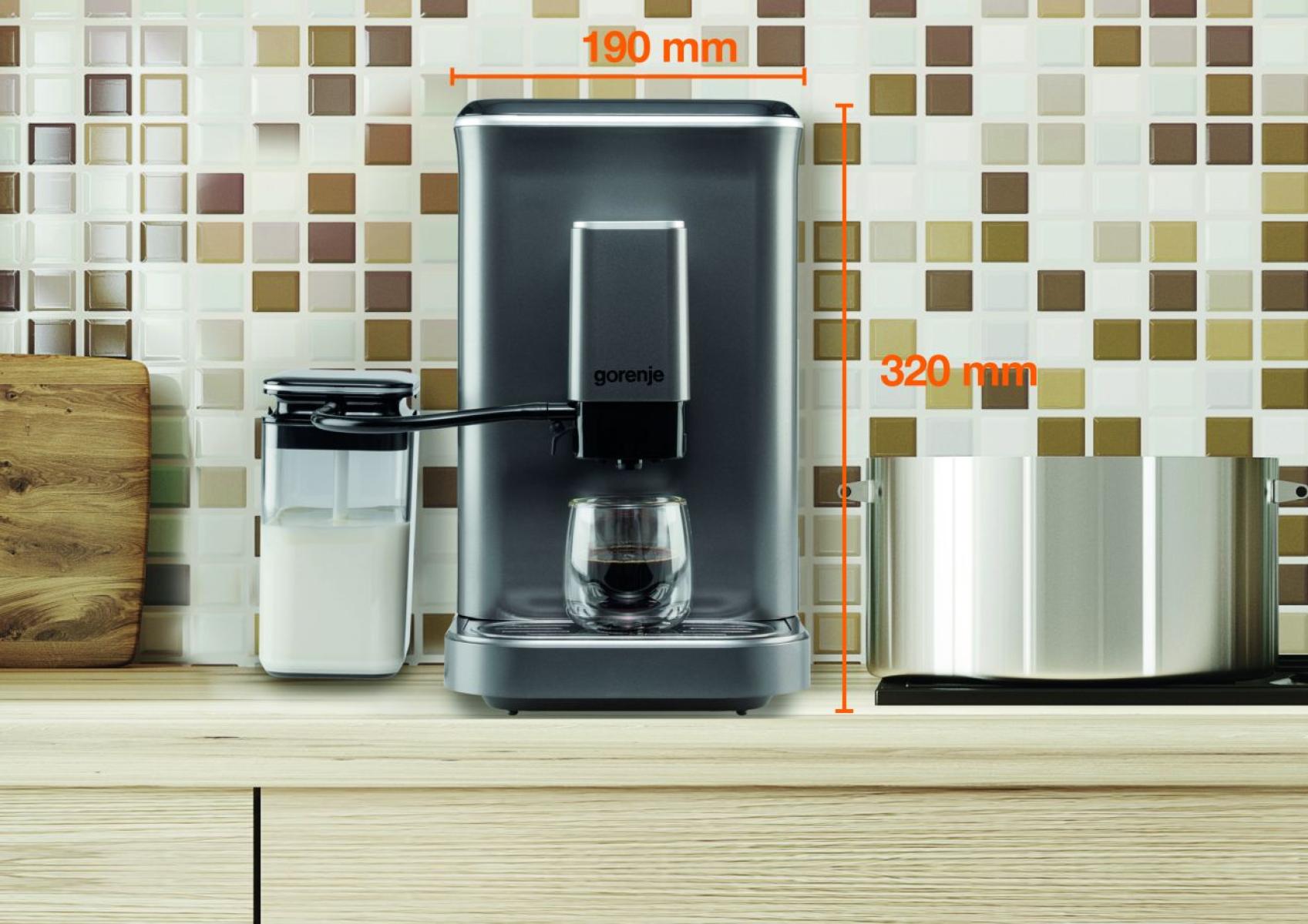 Gorenje GFACM20S automata kávéfőző tejhabosítóval, 1.5L, 1350W