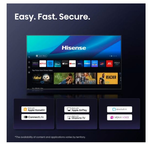 Hisense 55U8Q 4K UHD Smart MINI ULED TV, 55", 139.7 cm