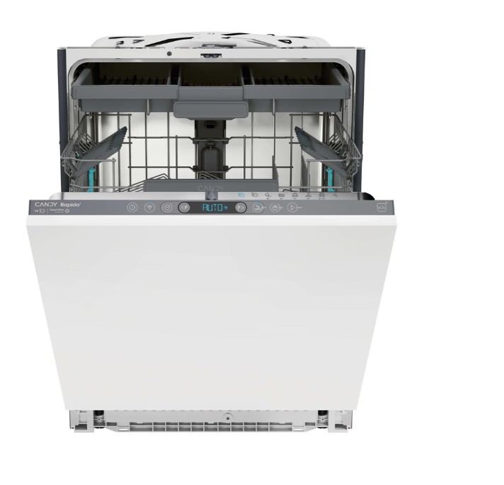 Candy CI4C4F1A teljesen beépíthető mosogatógép, 14 teríték, inverter motor, Wifi, automatikus ajtónyitás, 59.7x55.5x81.8 cm 