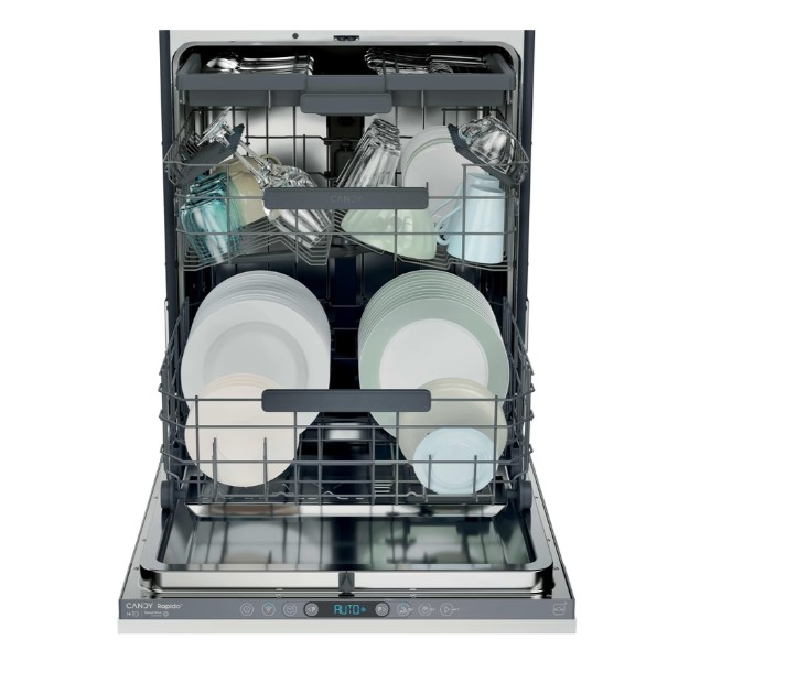 Candy CI4C4F1A teljesen beépíthető mosogatógép, 14 teríték, inverter motor, Wifi, automatikus ajtónyitás, 59.7x55.5x81.8 cm 