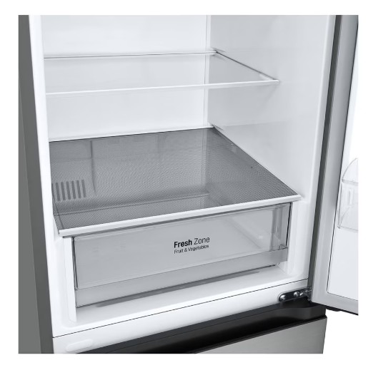 LG GBV22L0EPY No Frost alulfagyasztós kombinált hűtőszekrény, Smart Inverter Kompresszor, 277/110L, prime ezüst, 59.5x68.2x203 cm