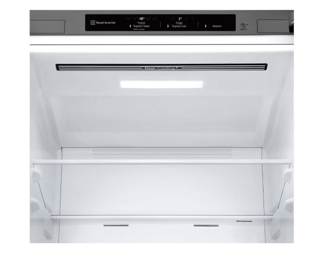 LG GBV22L0EPY No Frost alulfagyasztós kombinált hűtőszekrény, Smart Inverter Kompresszor, 277/110L, prime ezüst, 59.5x68.2x203 cm
