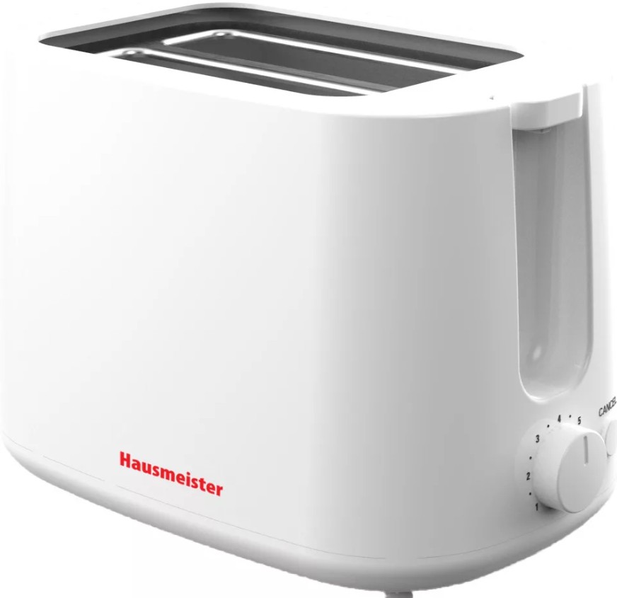 Hausmeister HM 6562W kétszeletes kenyérpirító, 750W, fehér szín 