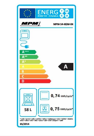 MPM MPM-54-KGM-04 kombinált tűzhely, 58L, 50x60x85 cm, fehér szín